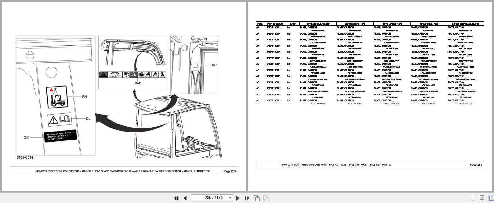 Raymond Sit Down Counterbalanced 4800 C65 Parts Manual 1432577001A 2024 (2)