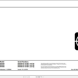 Raymond Sit Down Counterbalanced RTW30 RTW35 RTW40 Hydraulic Electrical Schematic 1122984A 2010 (1)