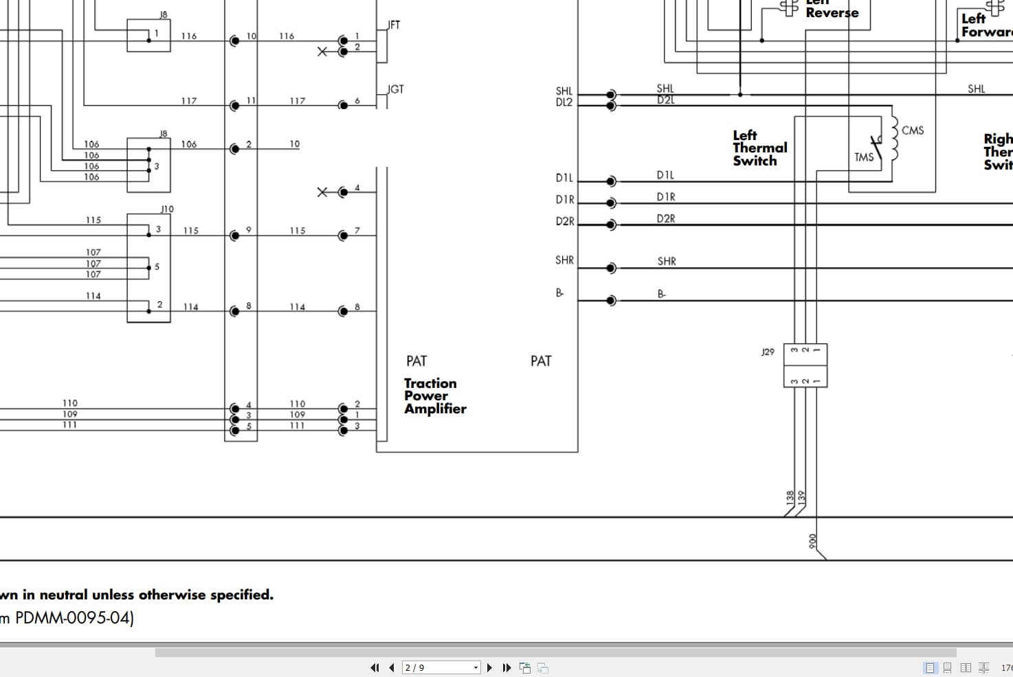 Raymond Sit Down Counterbalanced RTW30 RTW35 RTW40 Hydraulic Electrical Schematic 1122984A 2010 (2)