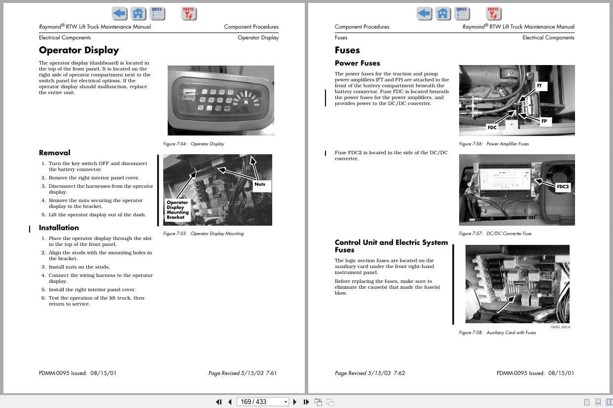 Raymond Sit Down Counterbalanced RTW30 RTW35 RTW40 Maintenance Manual PDMM 0095 (2)