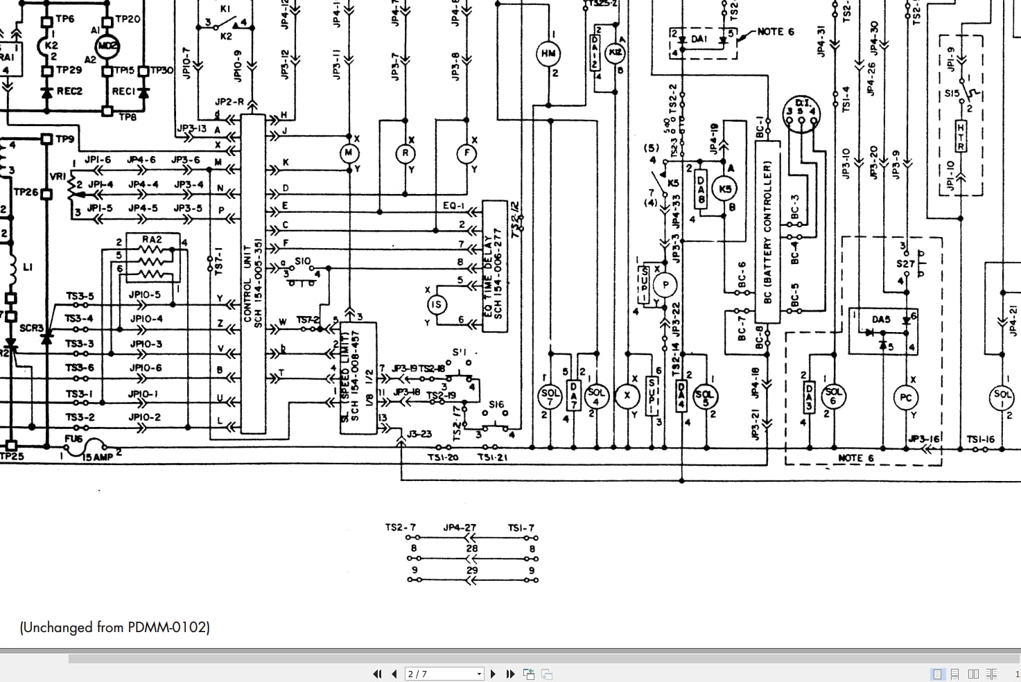 Raymond Slideloader 71B 76 Hydraulic Electrical Schematic 1123016A 2010 (2)