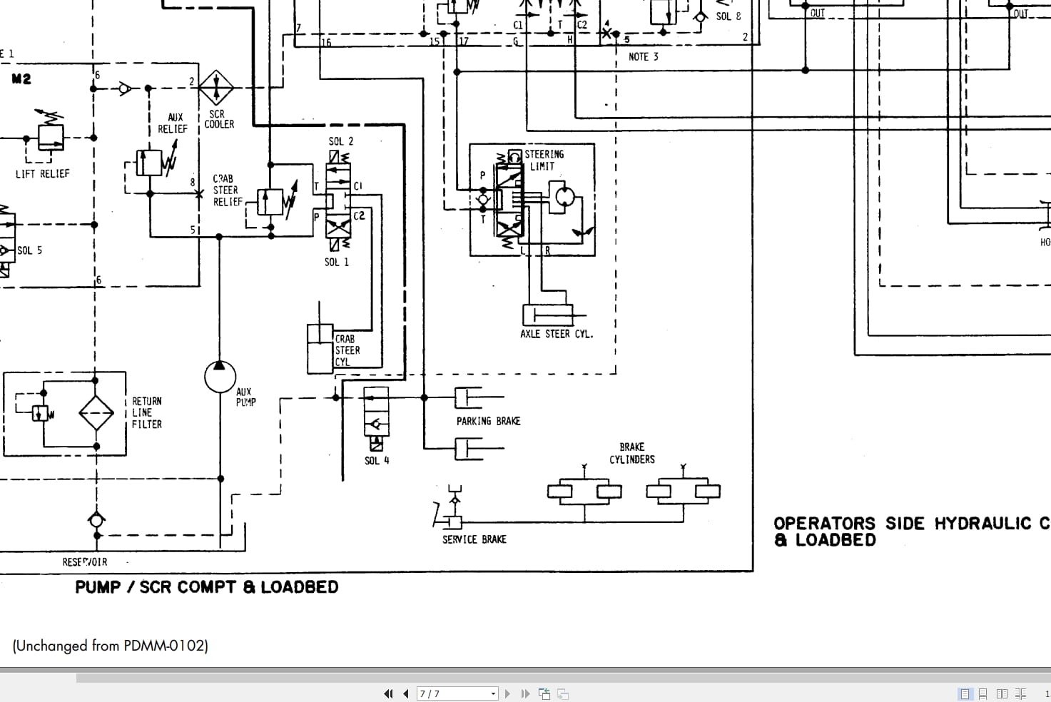 Raymond Slideloader 71B 76 Hydraulic Electrical Schematic 1123016A 2010 (3)