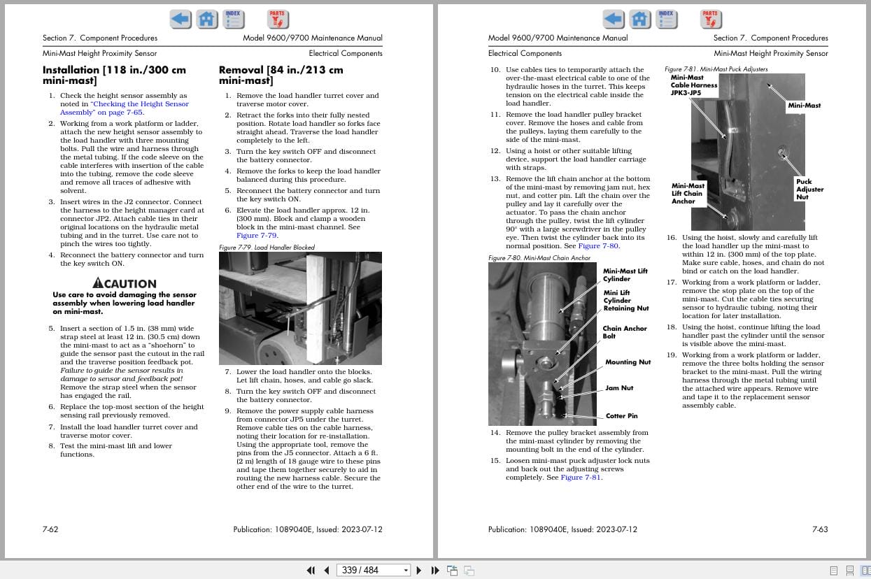 Raymond Swing Reach 9600 9700 Maintenance Manual 1089040E 2023 (3)