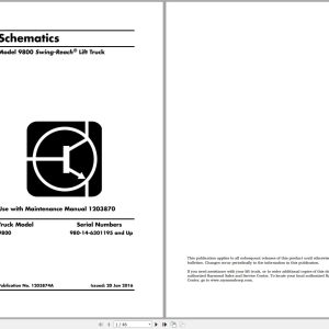 Raymond Swing Reach 9800 Hydraulic Electrical Schematic 1203874A 2016 (1)
