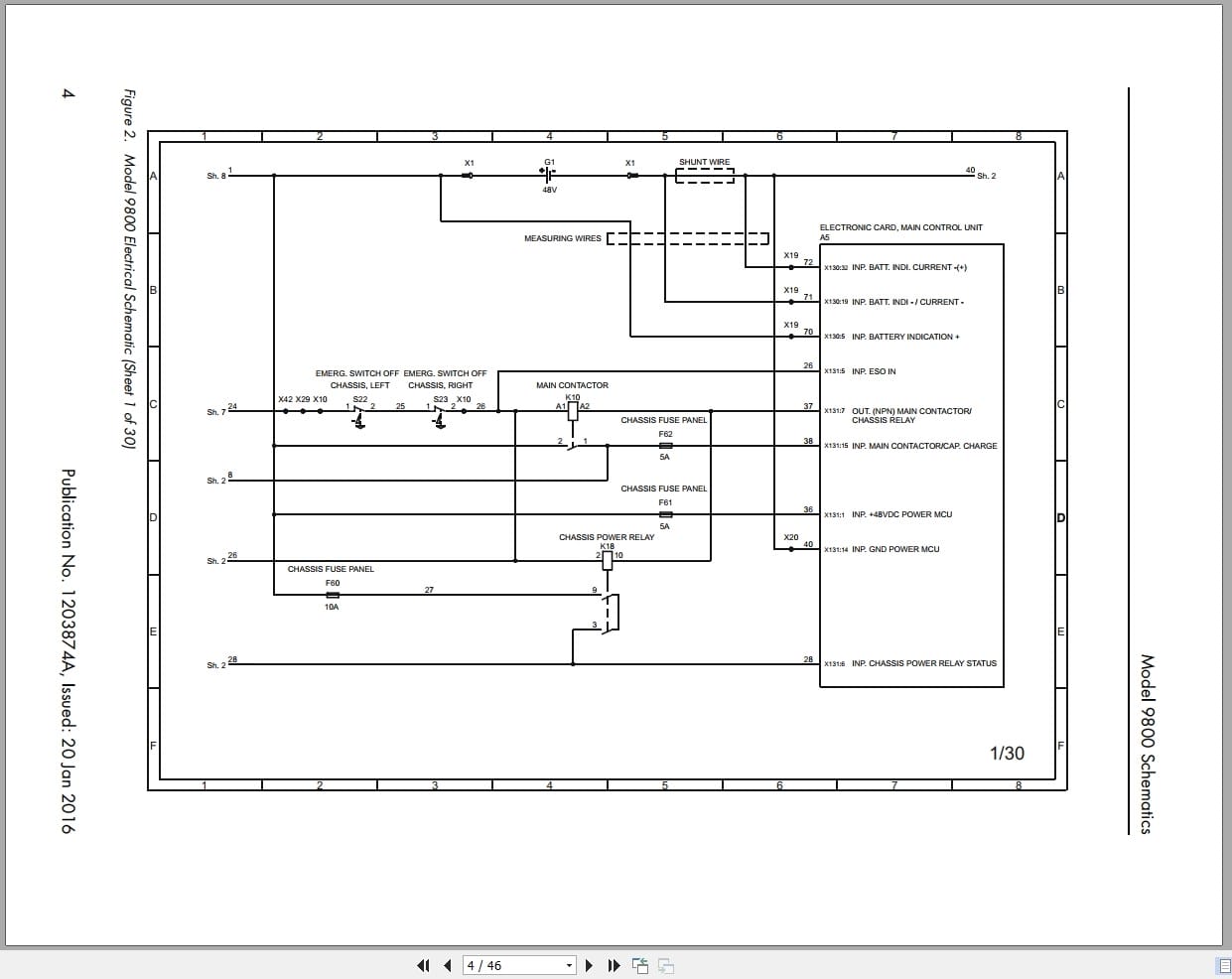 Raymond Swing Reach 9800 Hydraulic Electrical Schematic 1203874A 2016 (2)