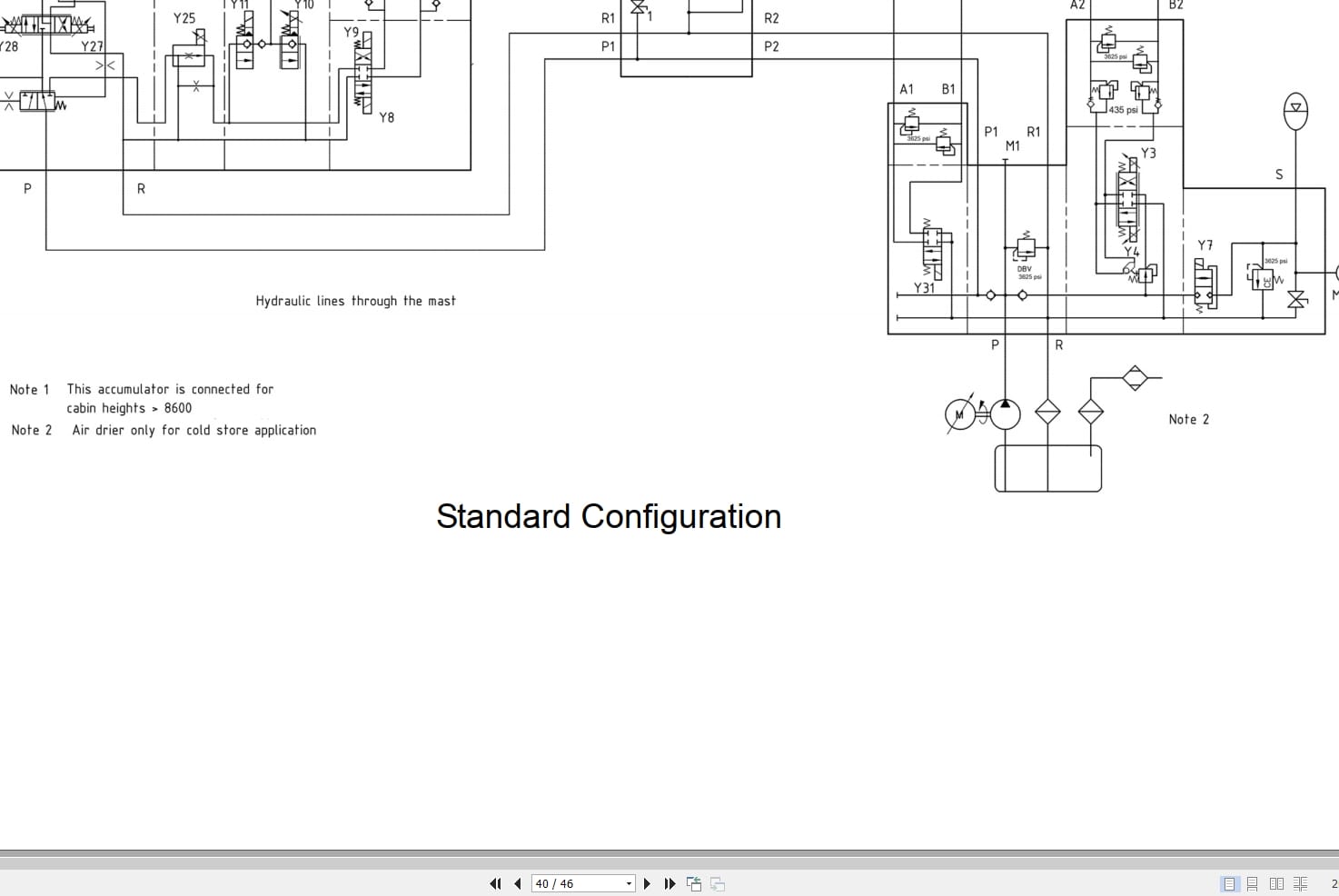 Raymond Swing Reach 9800 Hydraulic Electrical Schematic 1203874A 2016 (3)