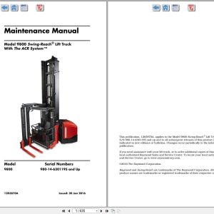Raymond Swing Reach 9800 Maintenance Manual 1203870A 2016 (1)