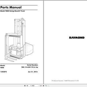 Raymond Swing Reach 9800 Parts Manual 1203872 2016 (1)