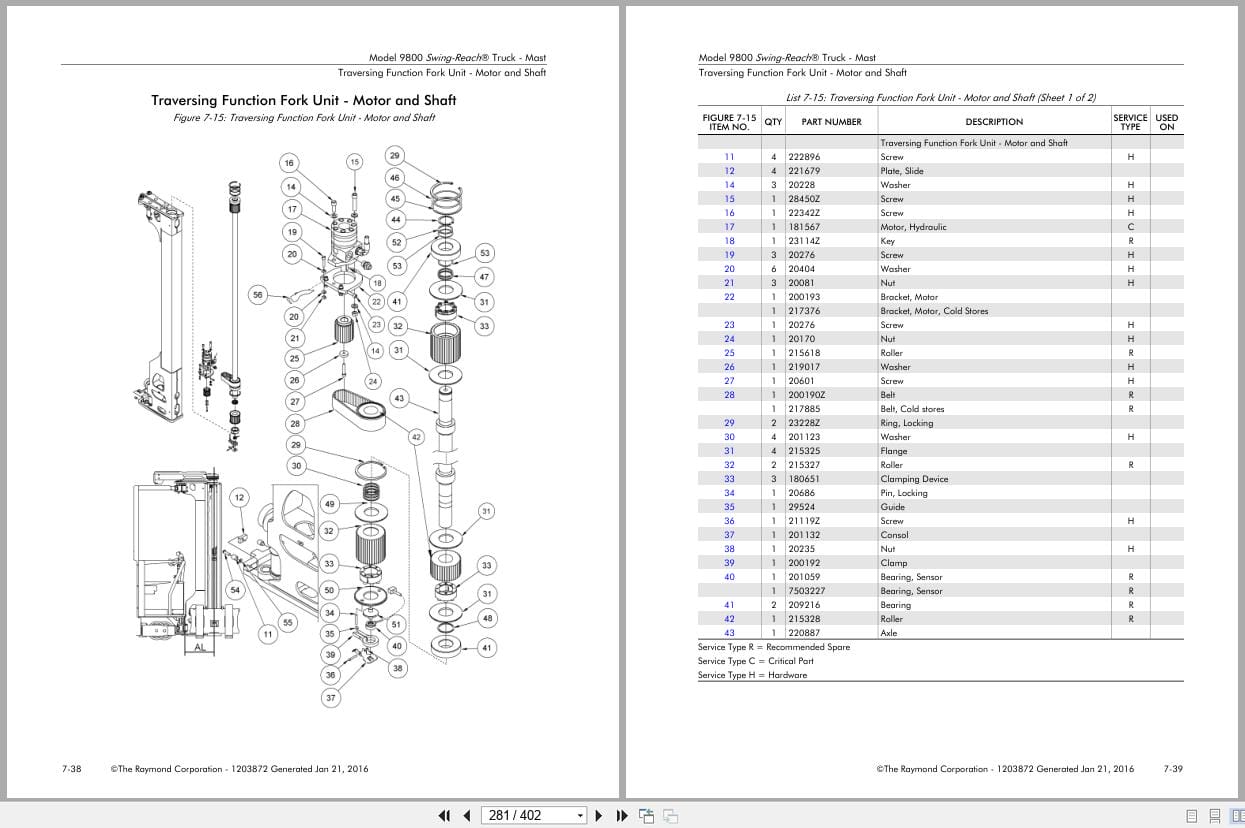 Raymond Swing Reach 9800 Parts Manual 1203872 2016 (3)