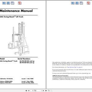 Raymond Swing Reach EASi SA SB Maintenance Manual 1016335A 2008 (1)