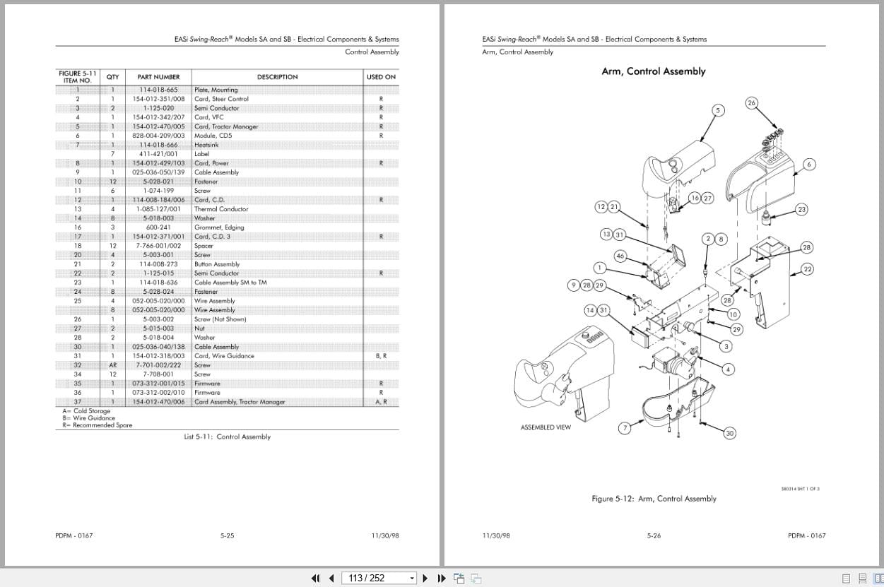 Raymond Swing Reach EASi SA SB Parts Catalog PDPM 0167 (3)