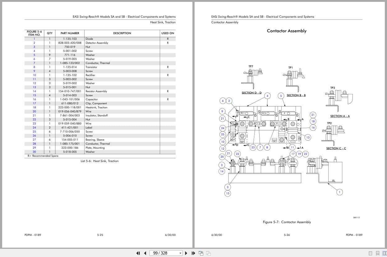 Raymond Swing Reach EASi SA SB Parts Catalog PDPM 0189 (3)