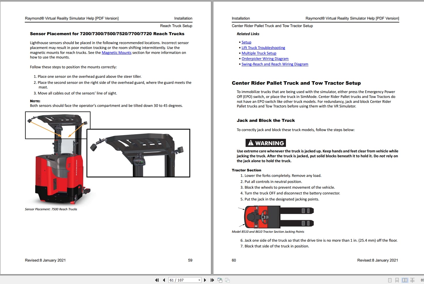 Raymond Training Other Installation Maintenance Instructions User Guide Manuals (3)