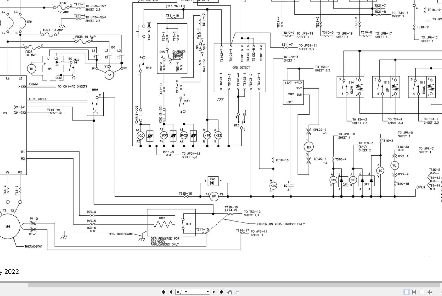 Raymond Transtacker TRT Electrical Schematic 1403677001A 2022 (2)