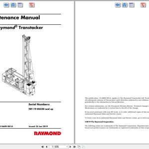 Raymond Transtacker TRT Maintenance Manual 1314609001A 2019 (1)
