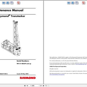 Raymond Transtacker TRT Maintenance Manual 1403677001A 2022 (1)