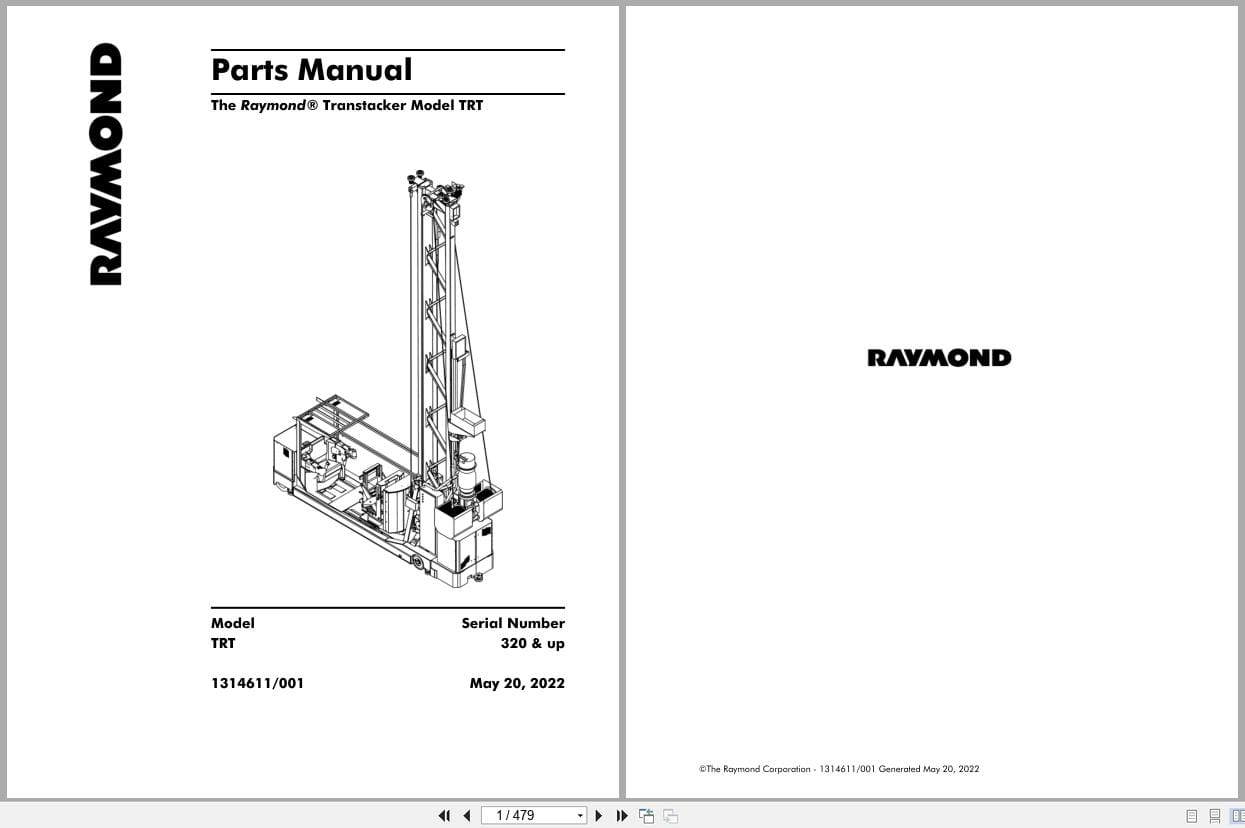 Raymond Transtacker TRT Parts Manual 1314611001 2022 (1)