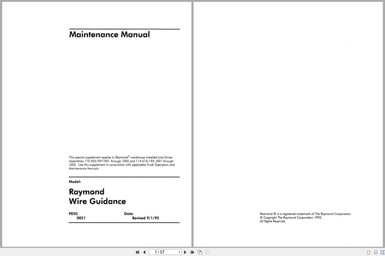 Raymond Truck Wire Guidance Maintenance Manual PDSS0051 (1)