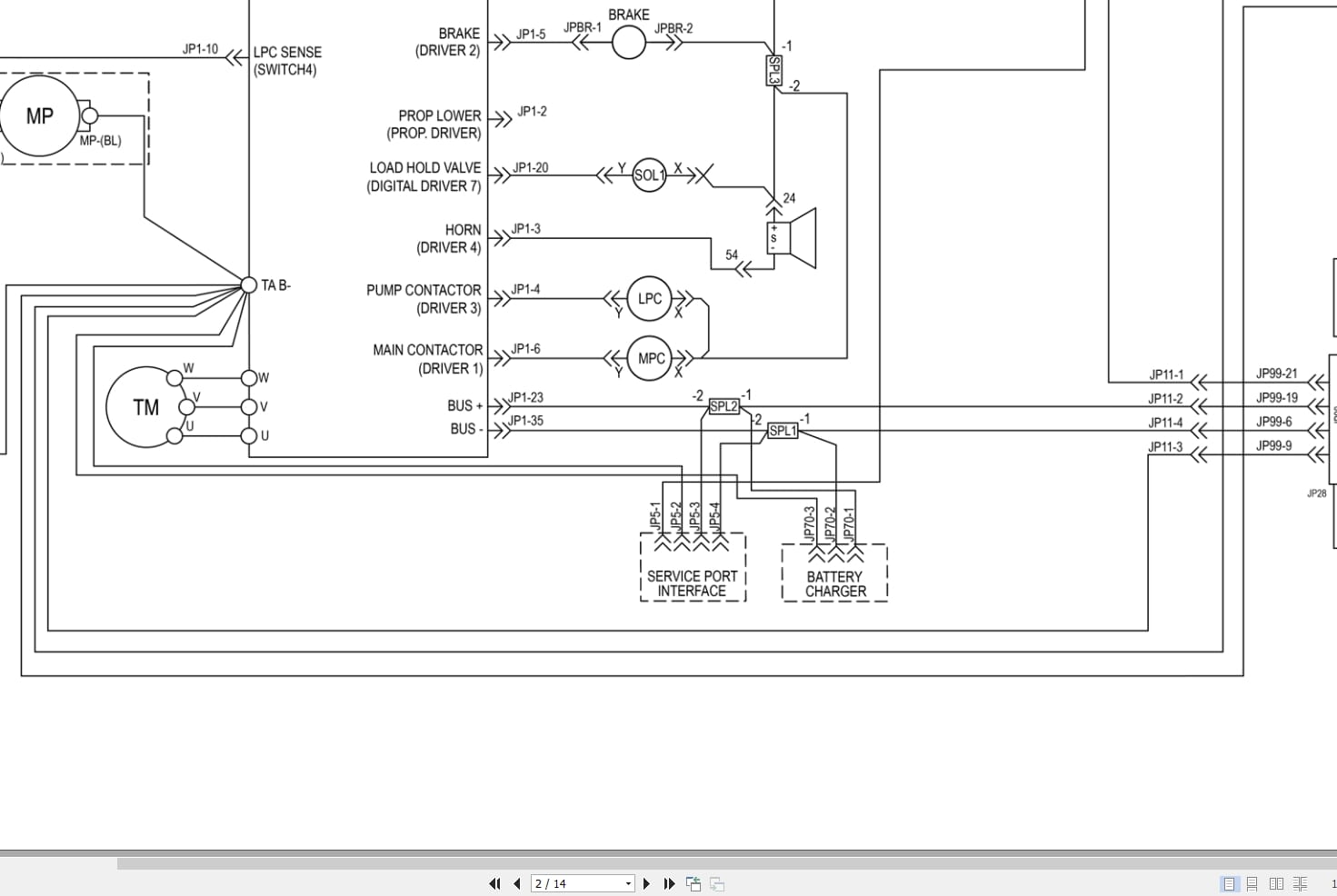 Raymond Walkie Stacker 6210 Electrical Schematic 1146947D 2024 (2)
