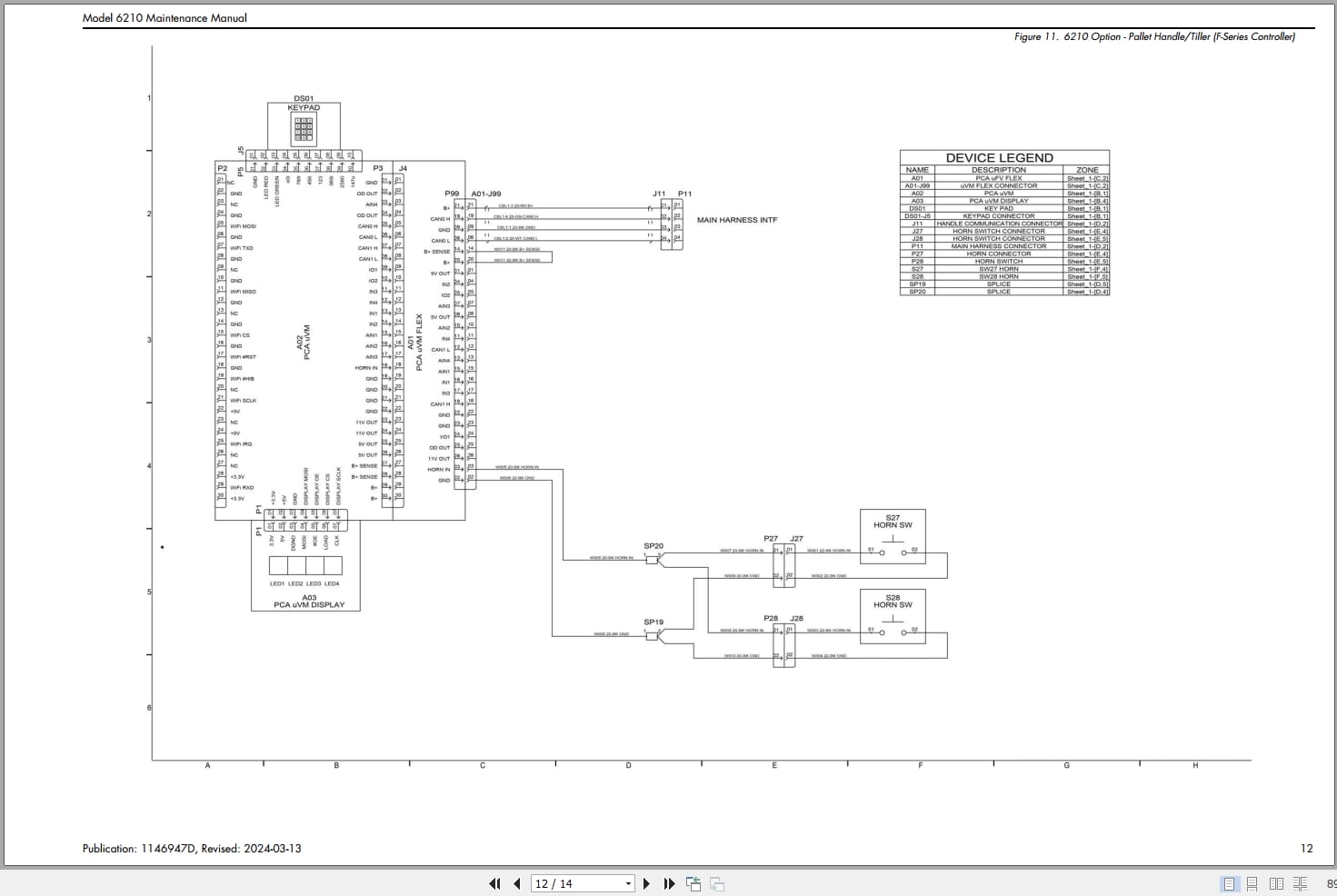Raymond Walkie Stacker 6210 Electrical Schematic 1146947D 2024 (3)