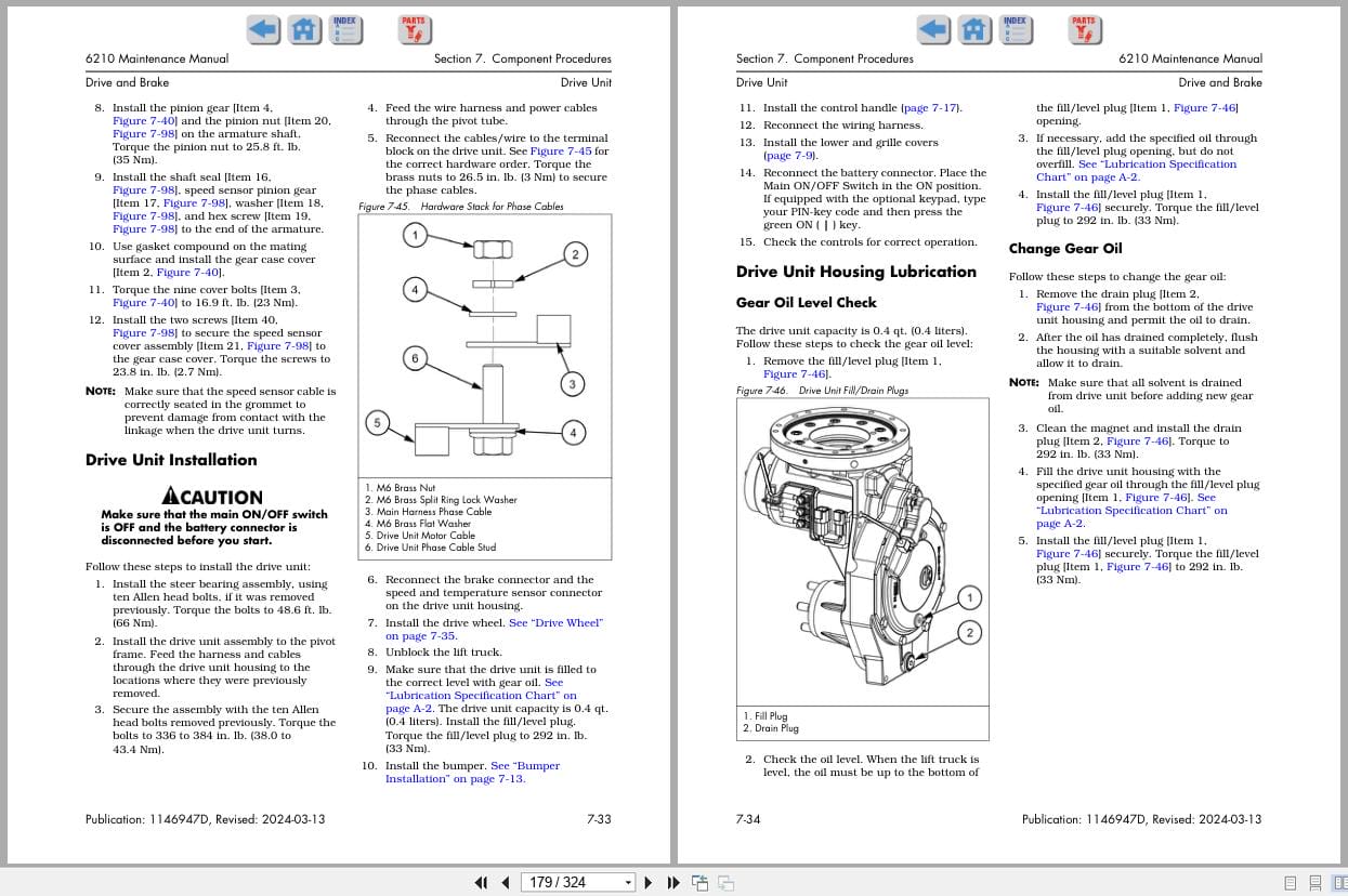 Raymond Walkie Stacker 6210 Maintenance Manual 1146947D 2024 (2)