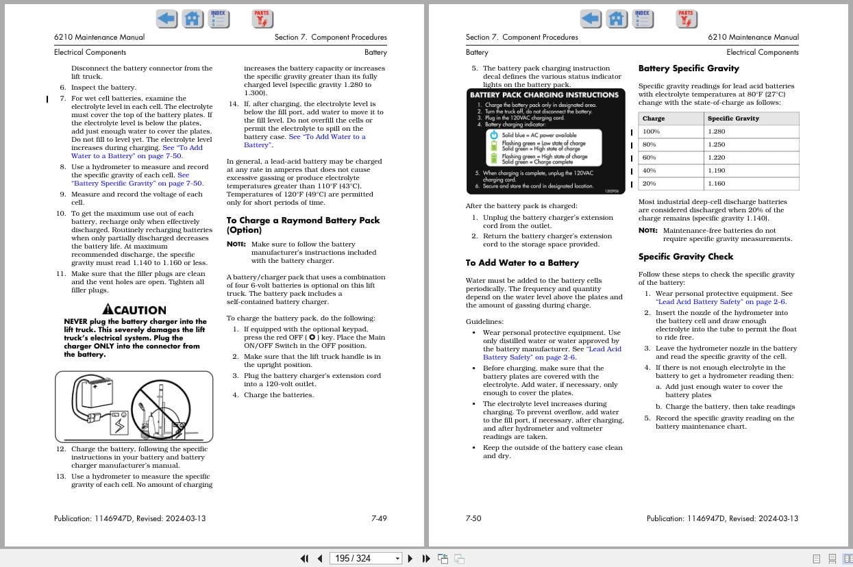 Raymond Walkie Stacker 6210 Maintenance Manual 1146947D 2024 (3)