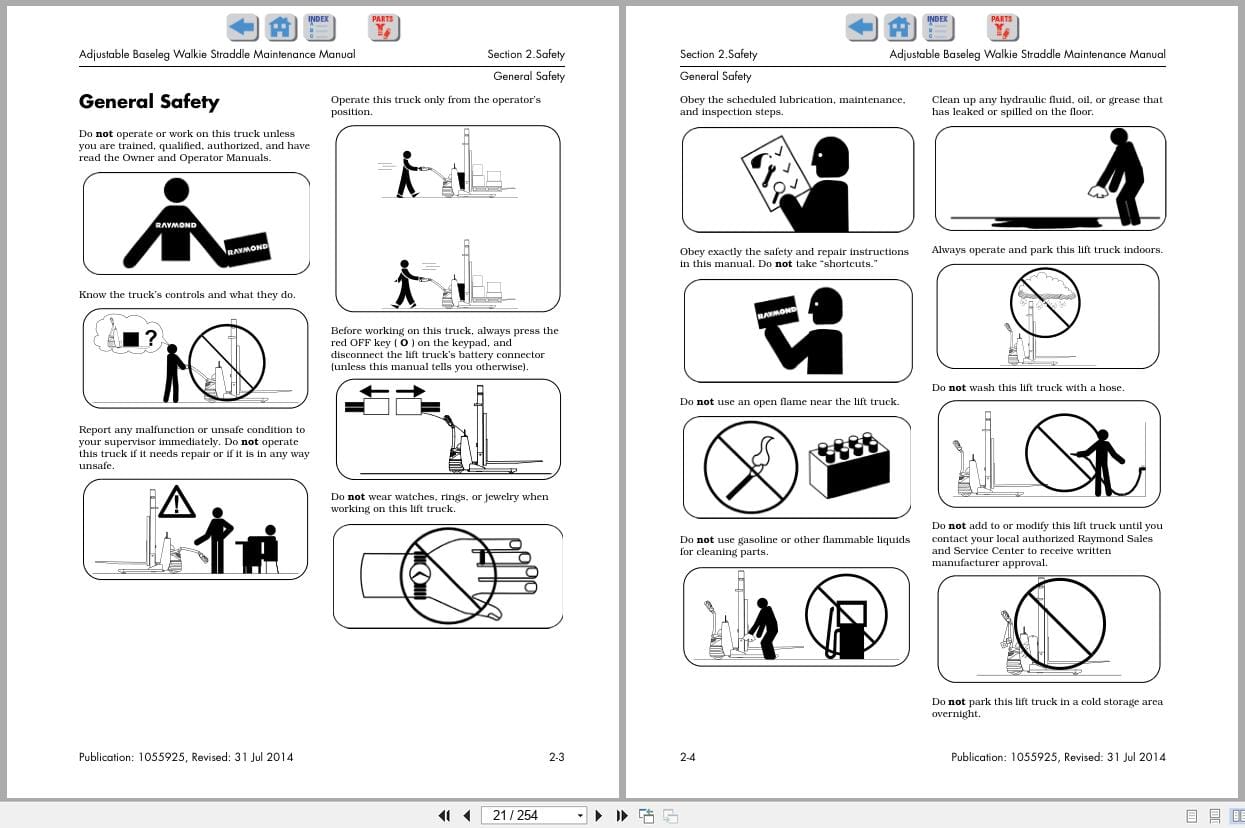 Raymond Walkie Stacker RAS20 RAS25 Maintenance Manual 1055925B 2014 (2)