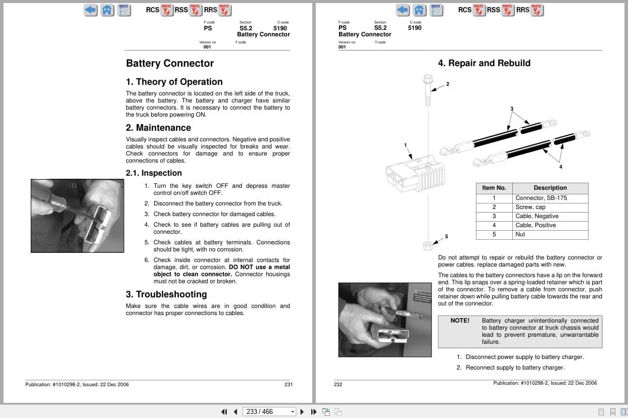 Raymond Walkie Stacker RCS20 to RRS30 Maintenance Manual 1010298 2 2006 (3)