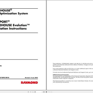 Raymond iW Evolution Installation Maintenance User Guide Manuals (1)