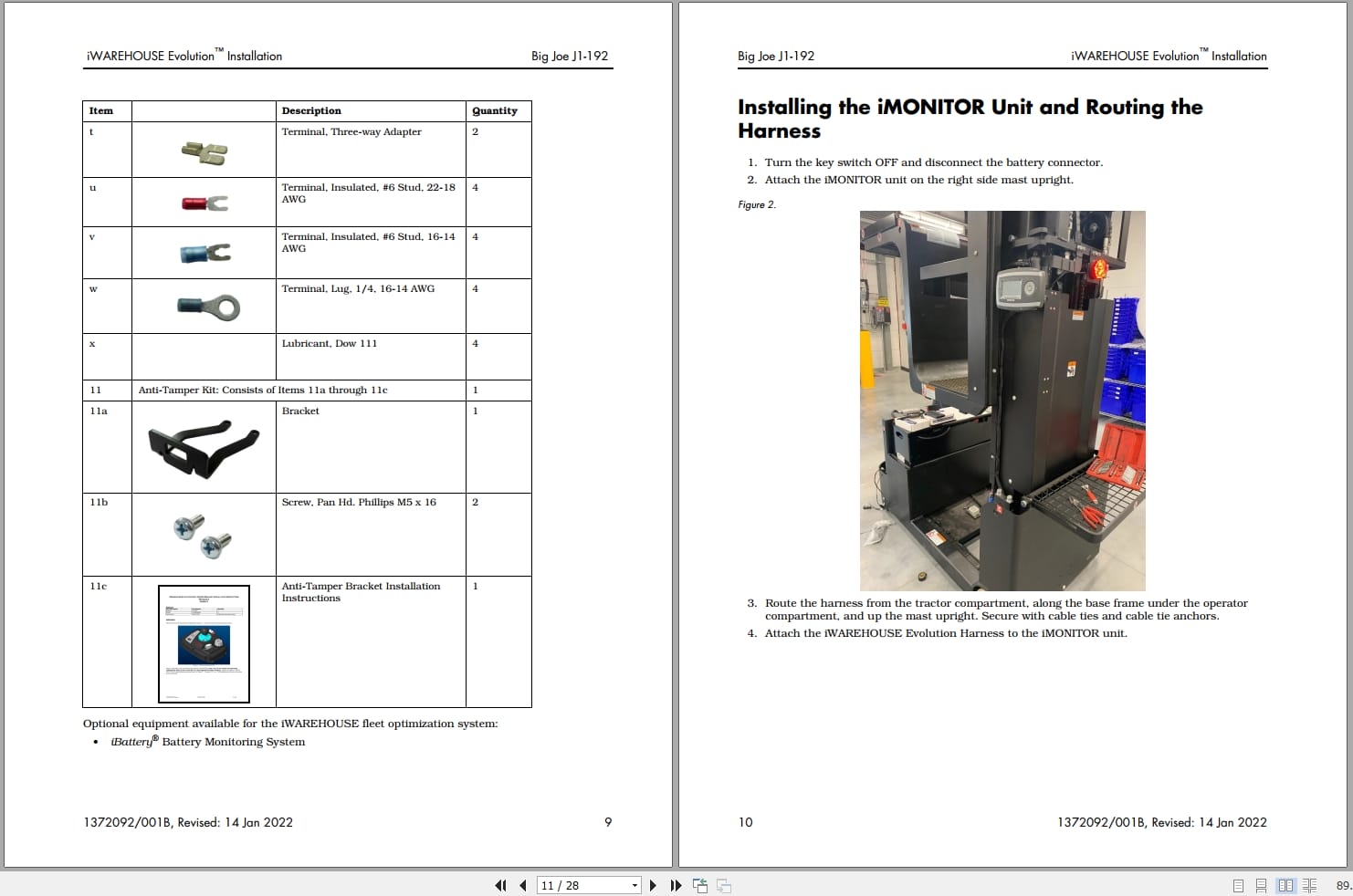 Raymond iW Evolution Installation Maintenance User Guide Manuals (2)