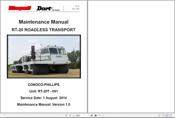 Rimpull Roadless Transport Vehicle RT 20T Maintenance Manual 2014 (1) Rimpull Roadless Transport Vehicle RT 20T Maintenance Manual 2014 (1)
