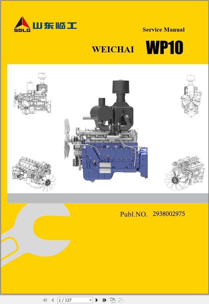 SDLG Weichai Diesel Engine WP10 Service Manual 2938002975 (1)
