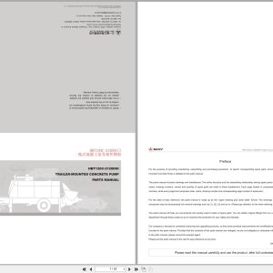 Sany Trailer Mounted Concrete Pump HBT120C 2120DIII Parts Manual (1)