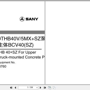 Sany Truck Mounted Concrete Pump SY5310THB40V 5MX+SZ Parts Book (1)