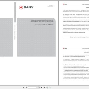 Sany Truck Mounted Concrete Pump SYG5310THB40+SZ Parts Book (1)