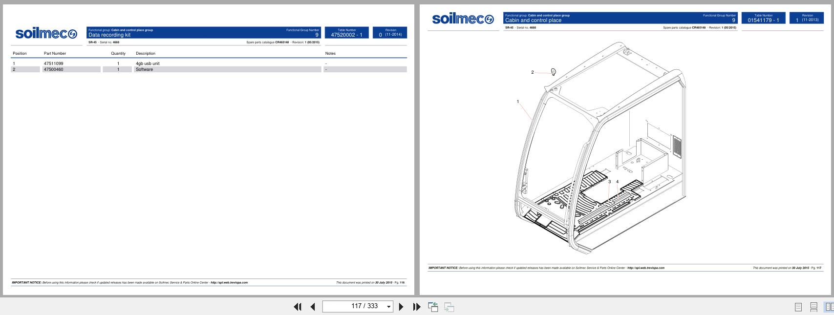 Soilmec Hydraulic Drilling Rig SR 45 Spare Parts Catalog CR465148 Rev.1 (2)