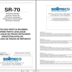 Soilmec Hydraulic Drilling Rig SR 70 Spare Parts Catalog CR426002 Rev.1 (1)