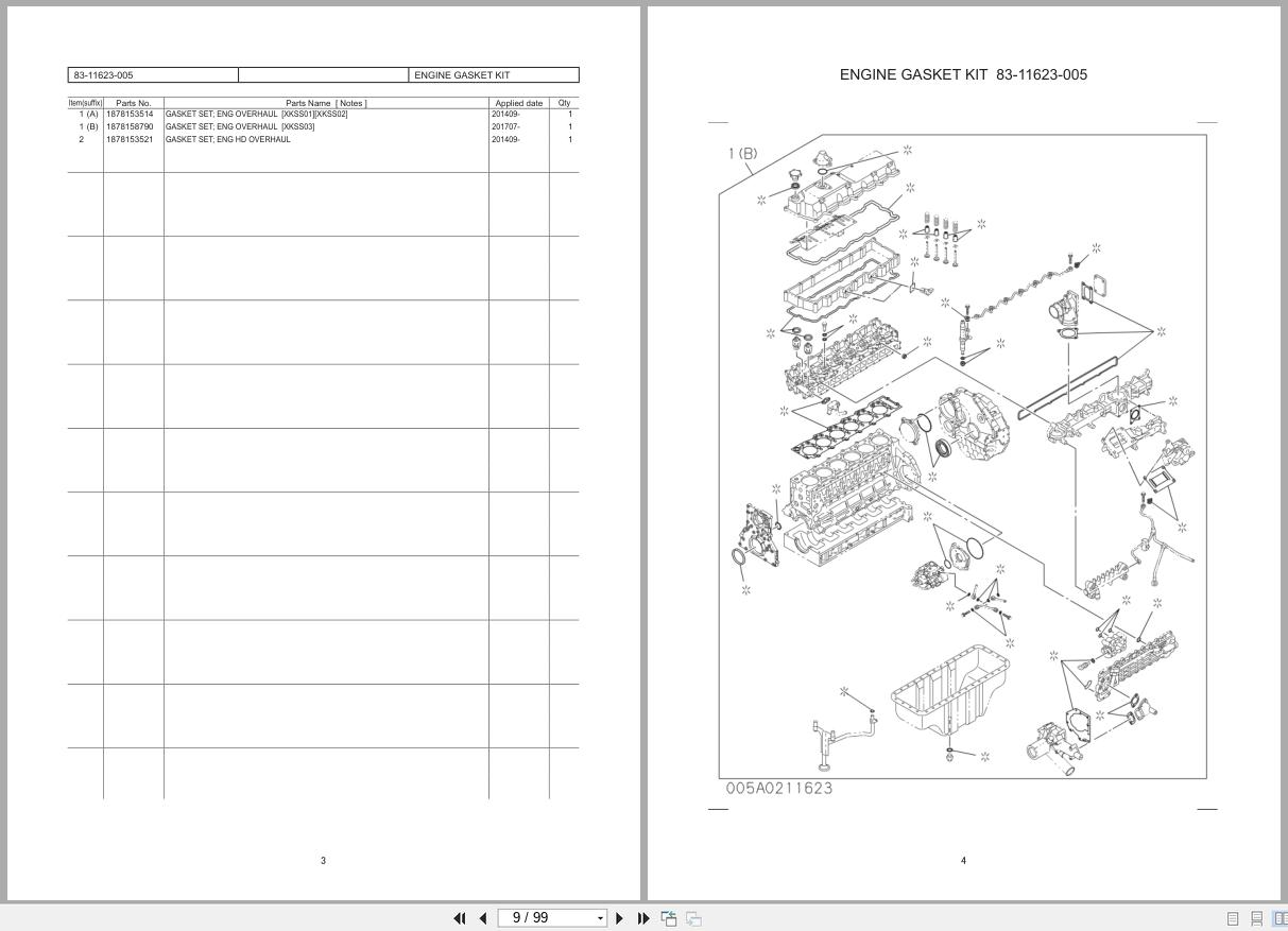 Sumitomo Diesel Engine 6HK1 GBIII Parts Catalog (2)