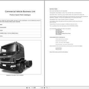 TATA Truck PRIMA 4023.S NON AC Spare Parts Catalog 2017 (1)
