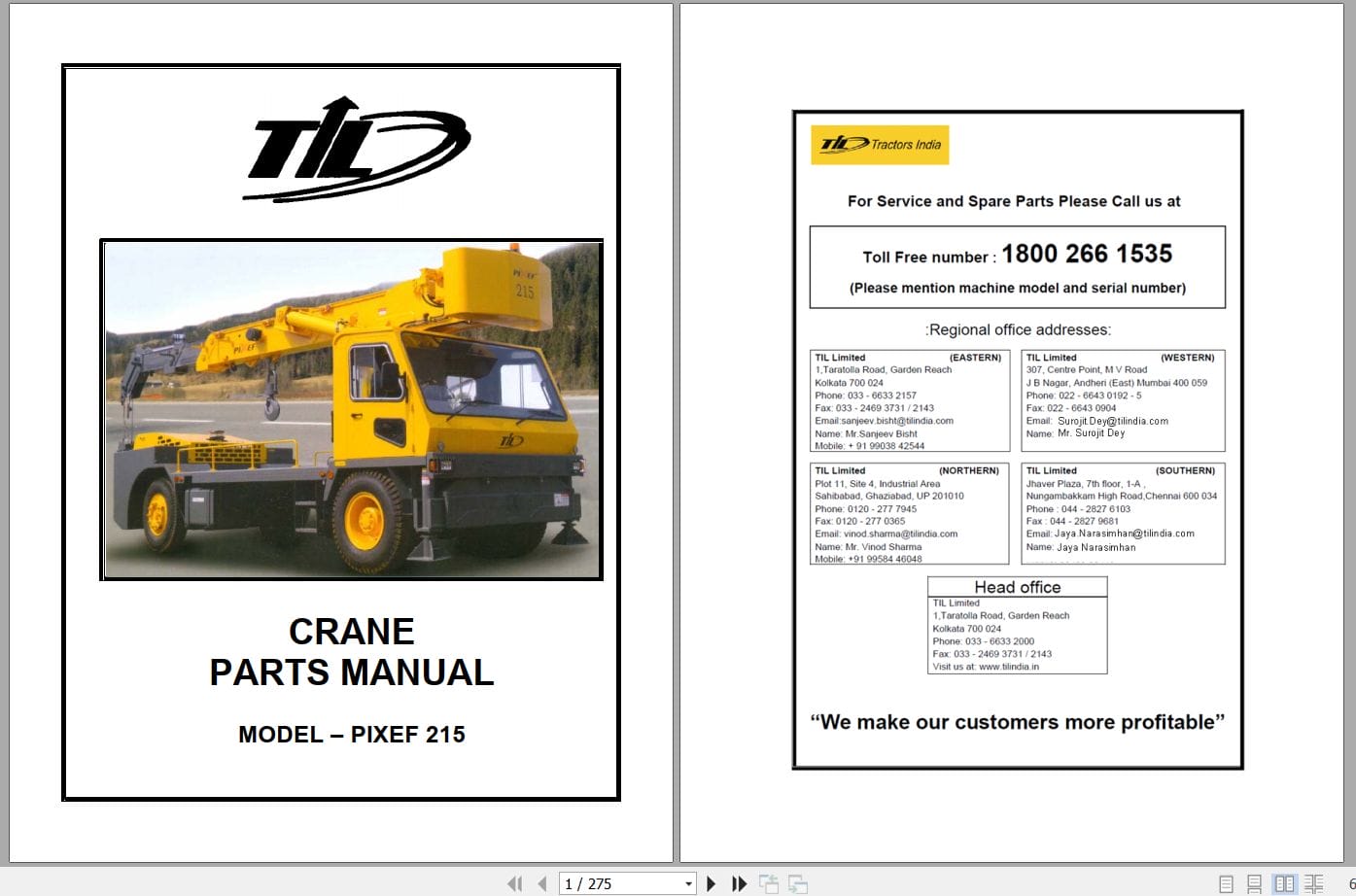 TIL Crane PIXEF 215 Parts Manual (1)