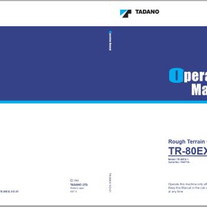 Tadano Crane TR 80EX 1 Operation Manual TR 80EX 1 O 01 EN JP (1)