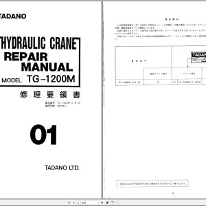 Tadano Hydraulic Crane TG 1200M 2 Service Repair Training Manual Circuit Diagram (1)