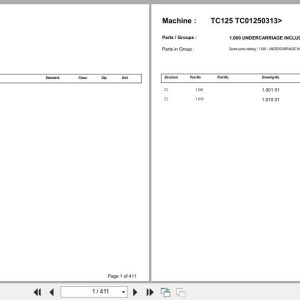 Terex Crawler Excavator TC125 TC01250313  Spare Parts Catalog (1)