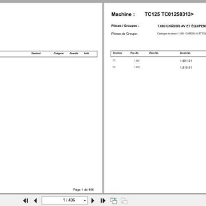 Terex Crawler Excavator TC125 TC01250313  Spare Parts Catalog FR (1)