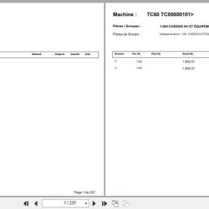 Terex Crawler Excavator TC60 TC00600101  Spare Parts Catalog FR (1)