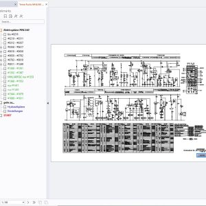 Terex Fuchs Material Handlers MHL340 Electrical and Hydraulic Diagram (1)