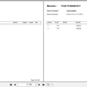 Terex Mini Excavator TC29 TC00290101  Spare Parts Catalog FR (1)