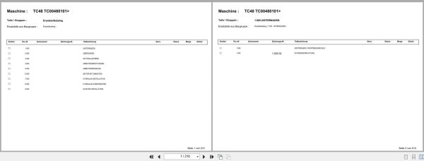 Terex Mini Excavator TC48 TC00480101  Spare Parts Catalog DE (1)