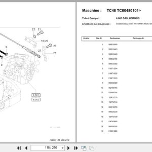 Terex Mini Excavator TC48 TC00480101  Spare Parts Catalog DE (2)