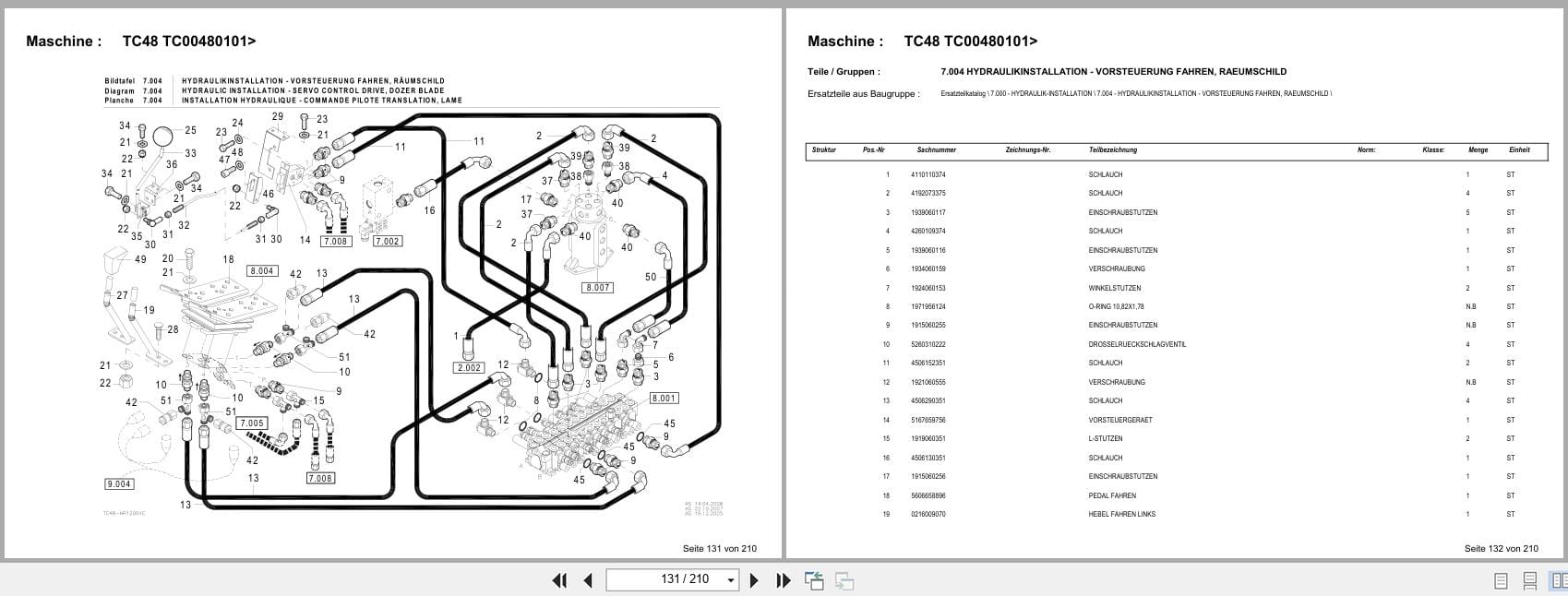 Terex Mini Excavator TC48 TC00480101  Spare Parts Catalog DE (3)